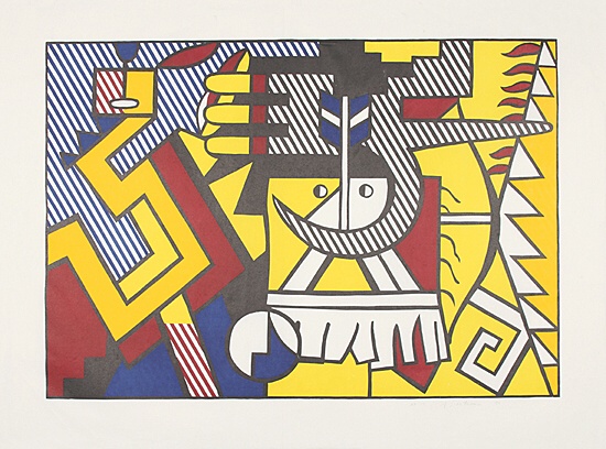 Roy Lichtenstein, "American Indian Theme VI",Corlett 165