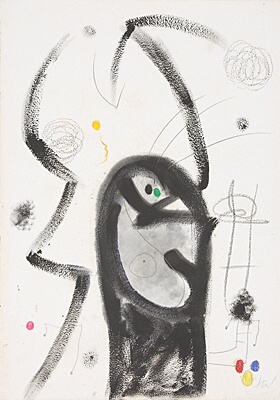 Joan Miró, "Femmes, oiseau",Expertise von Successió Miró liegt vor