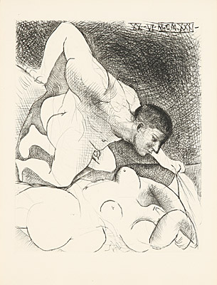 Pablo Picasso, "Homme dévoilant une femme" (Mann, eine Frau enthüllend), Bloch 138, Geiser/Baer 203 II B.d.