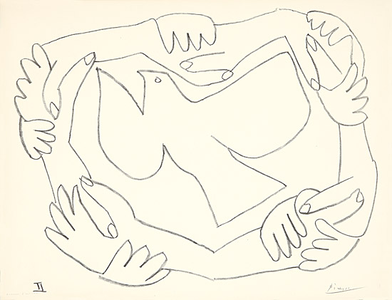 Pablo Picasso, "Les mains liées II", Bloch 709, Mourlot 211