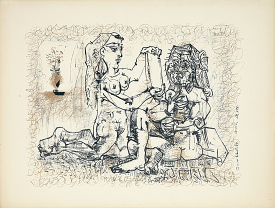 Pablo Picasso, "La Femme au miroir", Mourlot 197